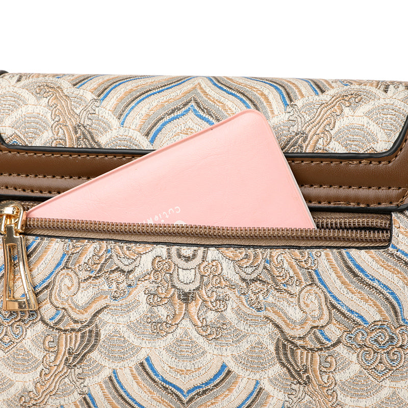 Vintage Pattern Women’s Crossbody Bag – Elegant Shoulder Handbag