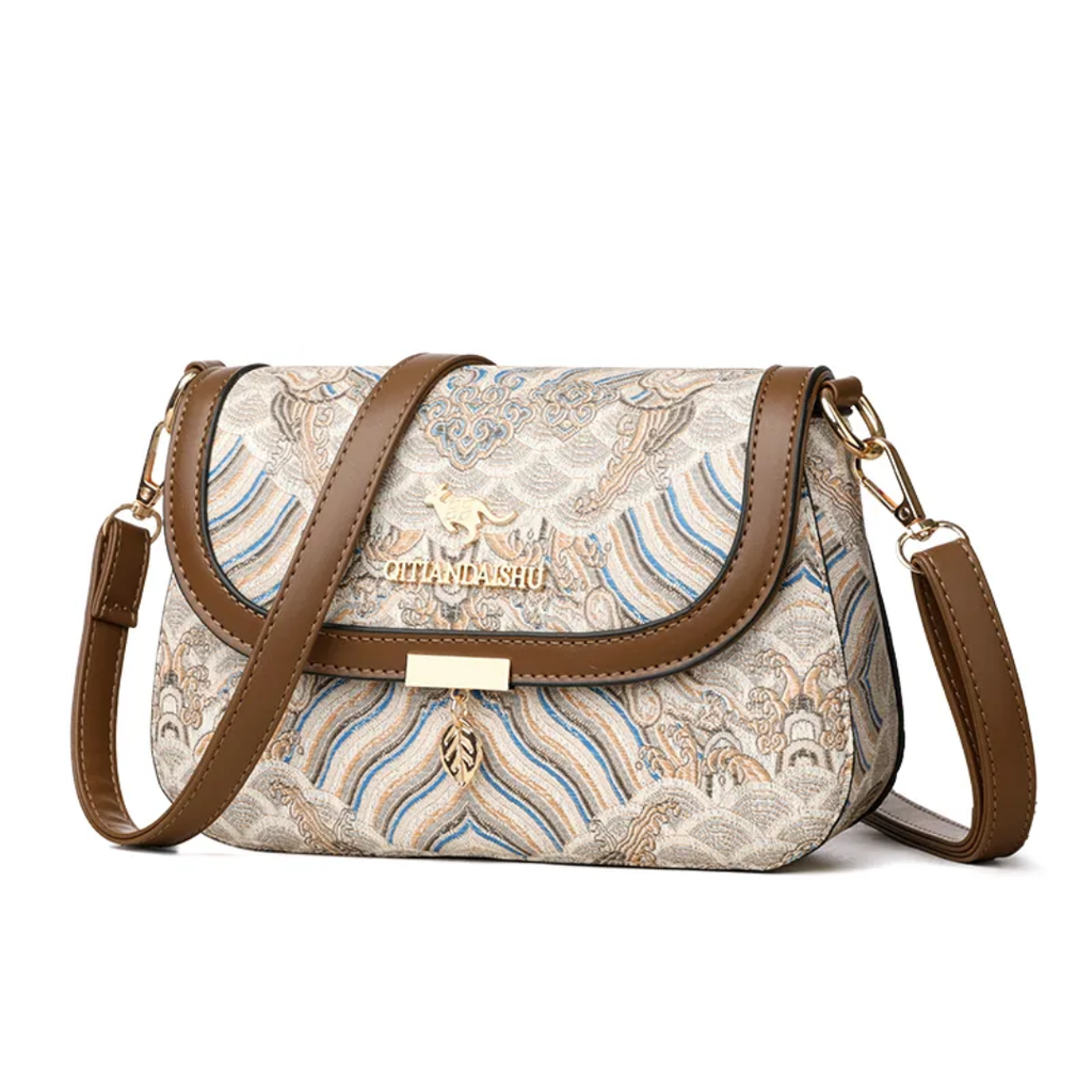 Vintage Pattern Women’s Crossbody Bag – Elegant Shoulder Handbag