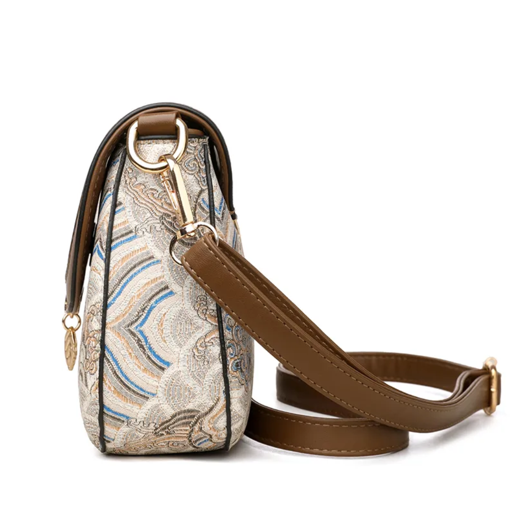 Vintage Pattern Women’s Crossbody Bag – Elegant Shoulder Handbag