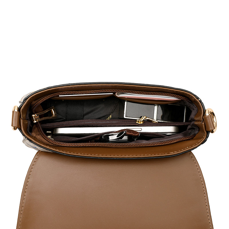 Vintage Pattern Women’s Crossbody Bag – Elegant Shoulder Handbag